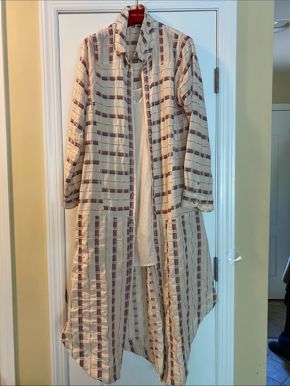 Free People Cotton Stretch Button Down Dress With Under Dress NWOT